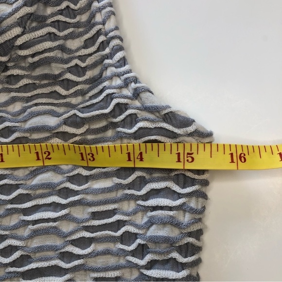 ANTHROPOLOGIE Deletta Nava Cowl Neck Tank Top Sz Small Gray & White - Picture 5 of 7